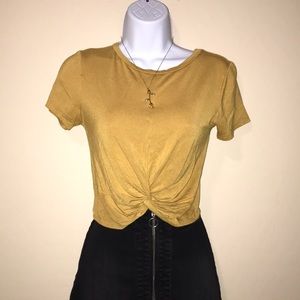 Front Tie Knot Crop Top